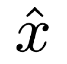 Hat symbol in LaTeX